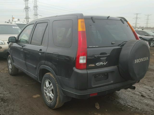 JHLRD78832C000450 - 2002 HONDA CR-V EX BLACK photo 3