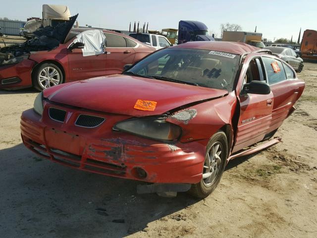 1G2NF52E41M637045 - 2001 PONTIAC GRAND AM S RED photo 2