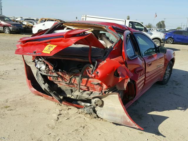 1G2NF52E41M637045 - 2001 PONTIAC GRAND AM S RED photo 4