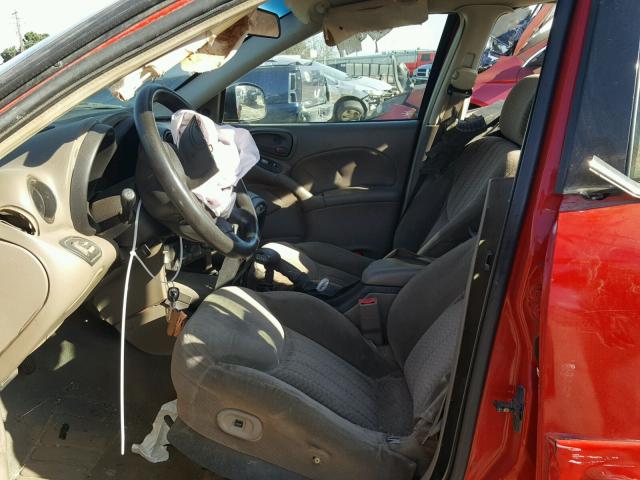 1G2NF52E41M637045 - 2001 PONTIAC GRAND AM S RED photo 5