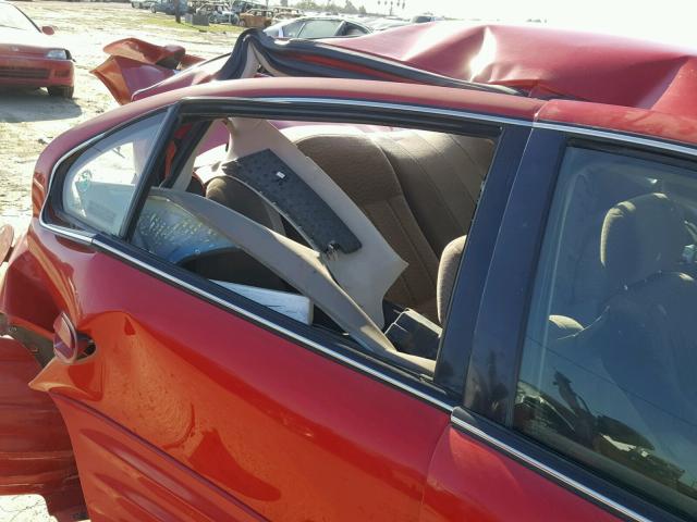 1G2NF52E41M637045 - 2001 PONTIAC GRAND AM S RED photo 9