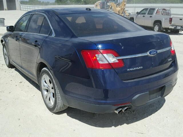 1FAHP2EW2BG153325 - 2011 FORD TAURUS SEL BLUE photo 3