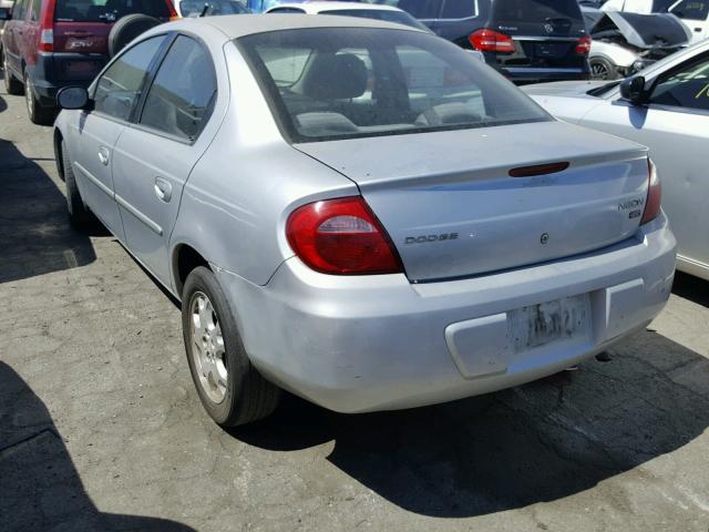 1B3ES56C54D536909 - 2004 DODGE NEON SXT GRAY photo 3