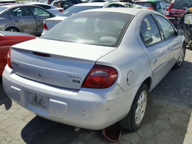 1B3ES56C54D536909 - 2004 DODGE NEON SXT GRAY photo 4