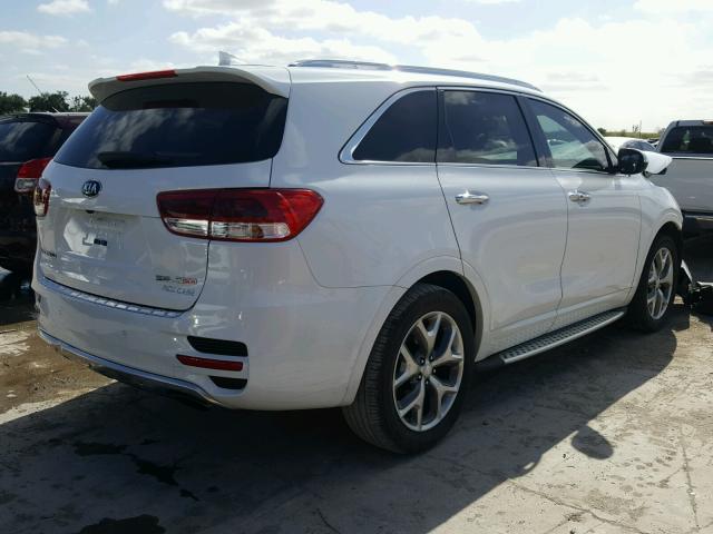 5XYPK4A16GG021351 - 2016 KIA SORENTO SX WHITE photo 4