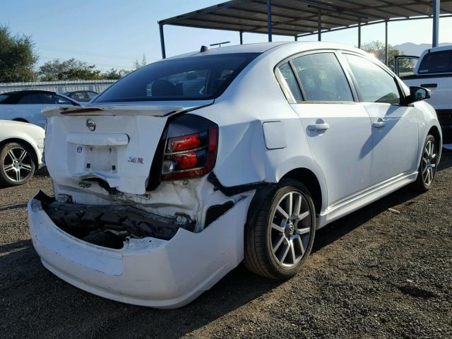 3N1BB61E17L682709 - 2007 NISSAN SENTRA SE- WHITE photo 4