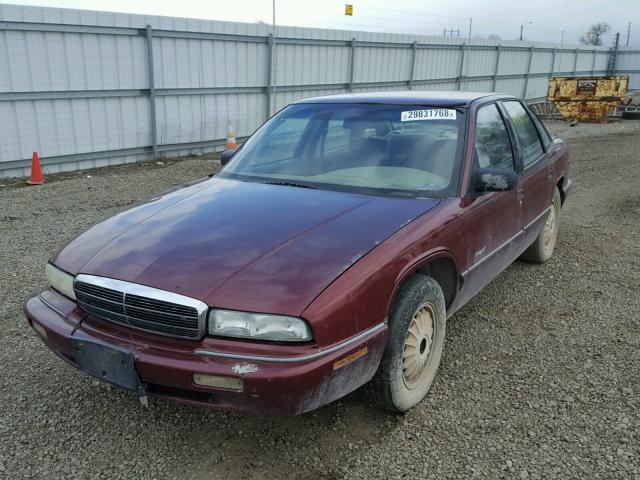 2G4WB52K7T1449244 - 1996 BUICK REGAL CUST RED photo 2