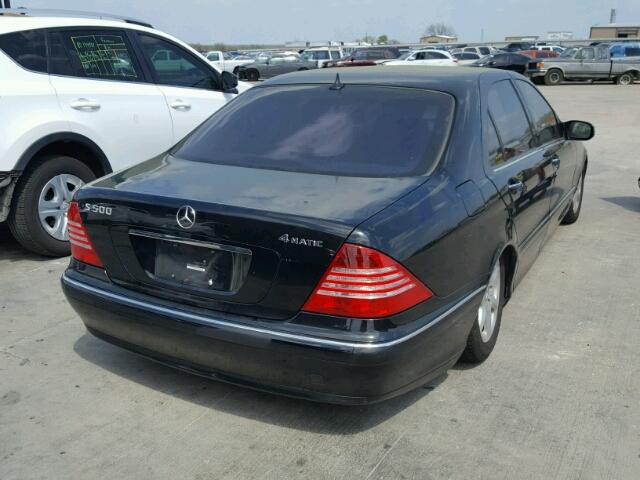 WDBNG84J33A365028 - 2003 MERCEDES-BENZ S 500 4MAT BLACK photo 4