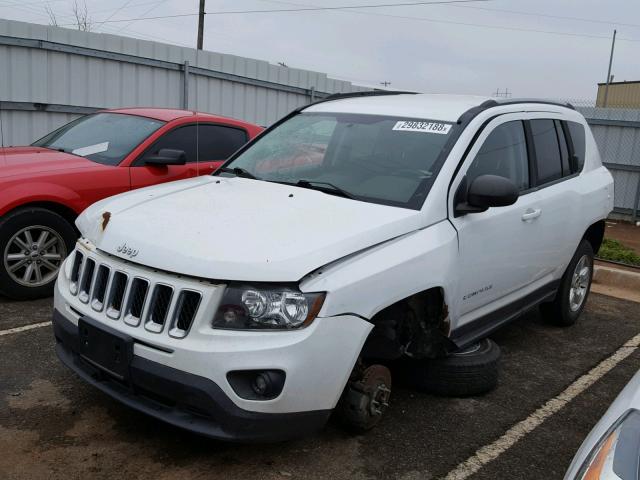 1C4NJCBA0FD325789 - 2015 JEEP COMPASS SP WHITE photo 2