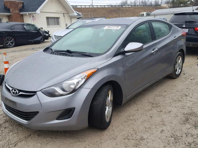 KMHDH4AE9DU006529 - 2013 HYUNDAI ELANTRA GL GRAY photo 2