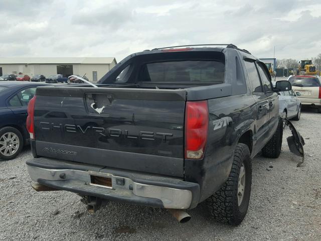 3GNEK12T84G215180 - 2004 CHEVROLET AVALANCHE BLACK photo 4