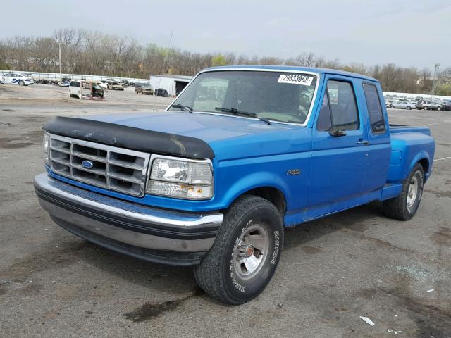 1FTEX15N8RKA71086 - 1994 FORD F150 BLUE photo 2