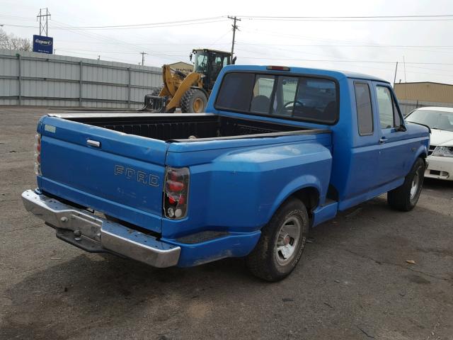 1FTEX15N8RKA71086 - 1994 FORD F150 BLUE photo 4