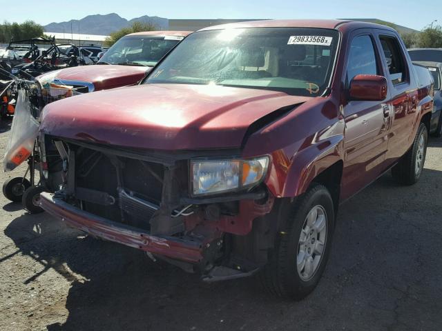 2HJYK16546H528422 - 2006 HONDA RIDGELINE RED photo 2