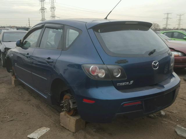 JM1BK344X81846188 - 2008 MAZDA 3 HATCHBAC BLUE photo 3