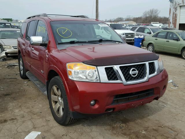 5N1BA08C78N602294 - 2008 NISSAN ARMADA SE MAROON photo 1