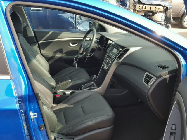 KMHD35LH8HU354159 - 2017 HYUNDAI ELANTRA GT BLUE photo 5