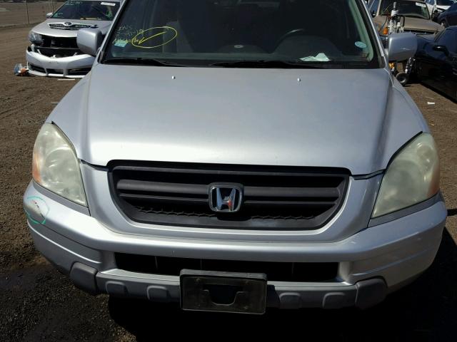 2HKYF184X4H509522 - 2004 HONDA PILOT EX SILVER photo 9