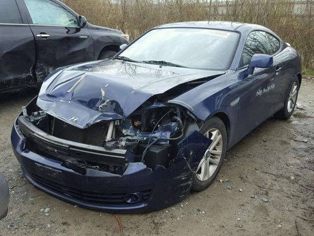 KMHHM66D87U258852 - 2007 HYUNDAI TIBURON GS BLUE photo 2