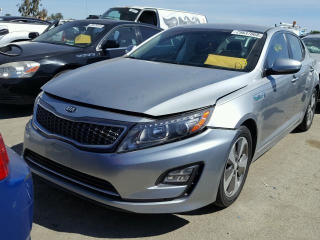 KNAGN4AD1E5072809 - 2014 KIA OPTIMA HYB SILVER photo 2