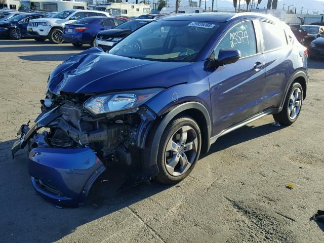 3CZRU5H76GM723119 - 2016 HONDA HR-V EXL BLUE photo 2