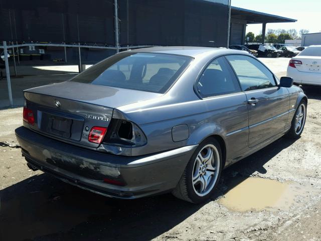 WBABN53481JU33161 - 2001 BMW 330 CI GRAY photo 4