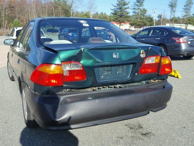 2HGEJ6611YH582494 - 2000 HONDA CIVIC BASE GREEN photo 9