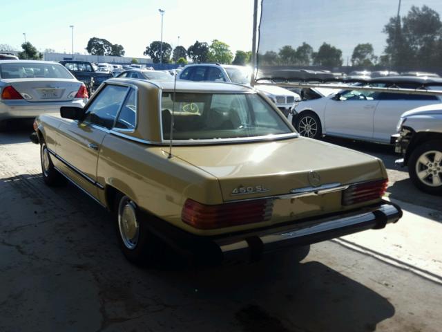 10704412032125 - 1976 MERCEDES-BENZ 450SL YELLOW photo 3