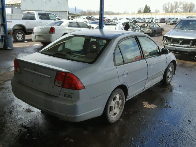 JHMES96673S023282 - 2003 HONDA CIVIC HYBR BLUE photo 4