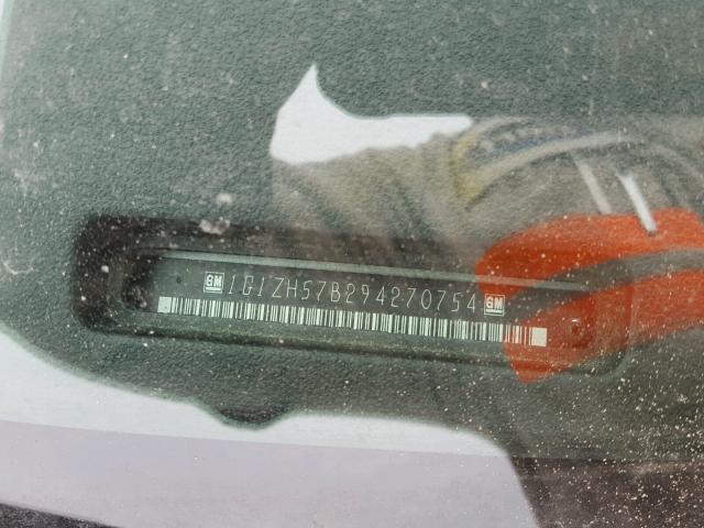 1G1ZH57B294270754 - 2009 CHEVROLET MALIBU 1LT 银色 照片 10