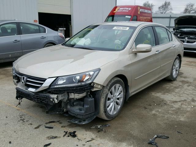 1HGCR2F85DA069361 - 2013 HONDA ACCORD EXL BEIGE photo 2