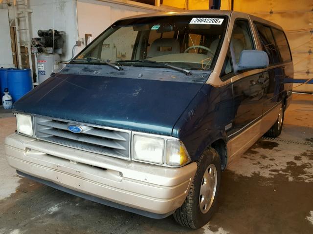 1FMDA41X0TZB99726 - 1996 FORD AEROSTAR BLUE photo 2