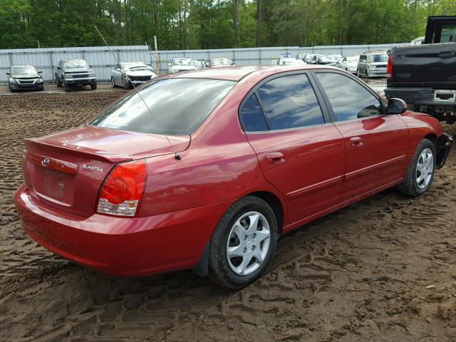 KMHDN46DX6U287607 - 2006 HYUNDAI ELANTRA GL MAROON photo 4