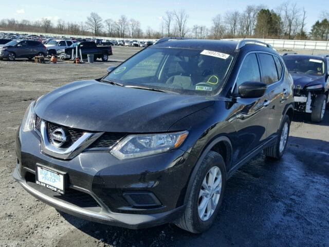 KNMAT2MVXGP719318 - 2016 NISSAN ROGUE S BLACK photo 2