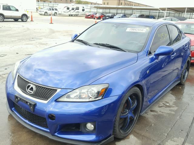 JTHBP5C21D5011241 - 2013 LEXUS IS F BLUE photo 2