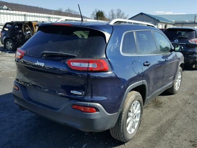 1C4PJMCB3EW175539 - 2014 JEEP CHEROKEE L BLUE photo 4