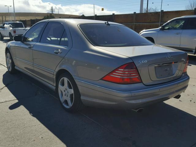 WDBNG76J05A454985 - 2005 MERCEDES-BENZ S 600 SILVER photo 3