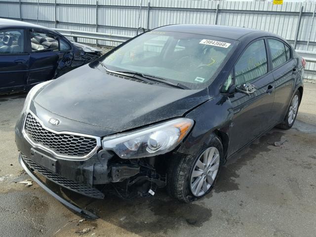 KNAFX4A67G5604316 - 2016 KIA FORTE LX BLACK photo 2