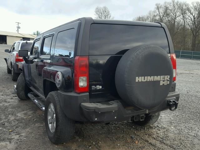 5GTDN13E778122648 - 2007 HUMMER H3 BLACK photo 3