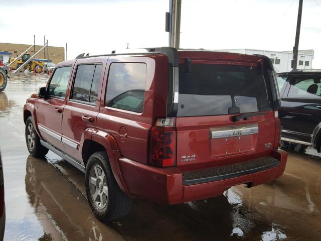 1J8HG58236C265142 - 2006 JEEP COMMANDER RED photo 3