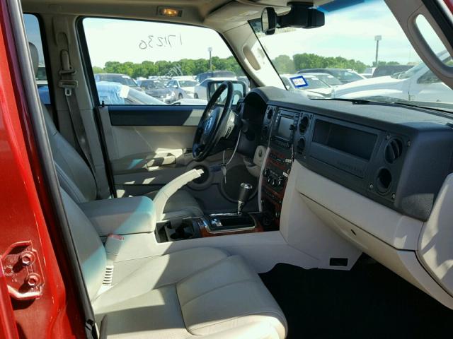 1J8HG58236C265142 - 2006 JEEP COMMANDER RED photo 5