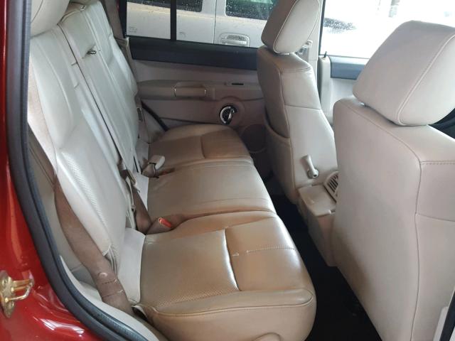 1J8HG58236C265142 - 2006 JEEP COMMANDER RED photo 6