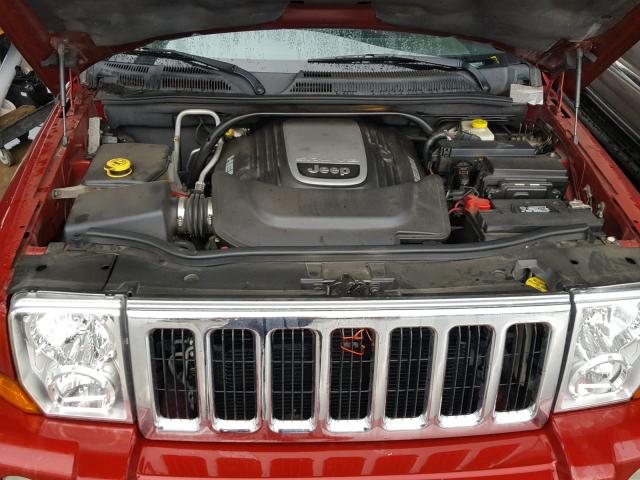 1J8HG58236C265142 - 2006 JEEP COMMANDER RED photo 7