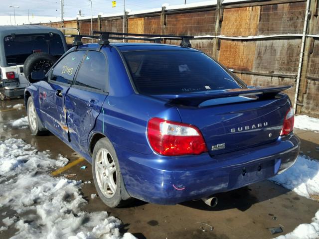 JF1GD675X4H510702 - 2004 SUBARU IMPREZA RS BLUE photo 3