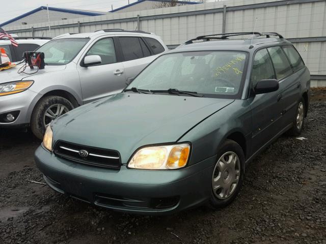 4S3BH6359Y7310937 - 2000 SUBARU LEGACY L GREEN photo 2