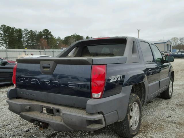 3GNEK12T74G273281 - 2004 CHEVROLET AVALANCHE BLUE photo 4