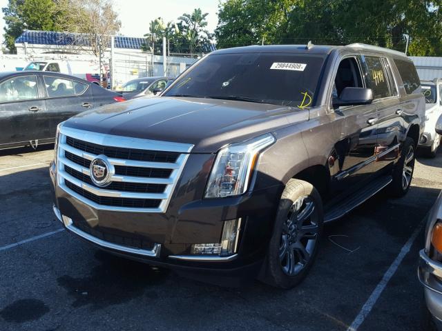 1GYS3HKJ1FR251127 - 2015 CADILLAC ESCALADE E BROWN photo 2