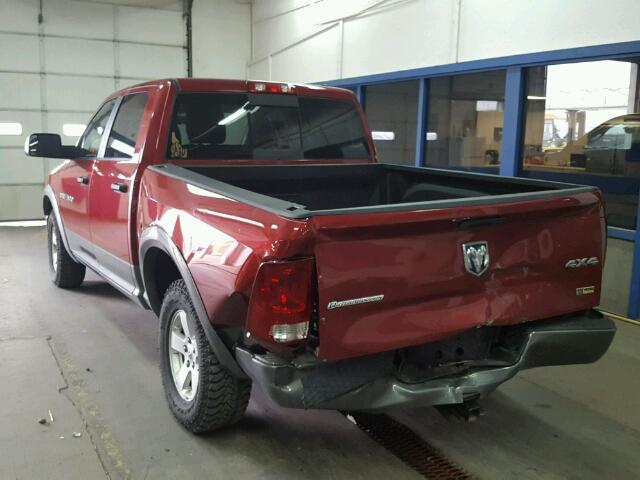 1C6RD7LP0CS170663 - 2012 DODGE RAM 1500 S RED photo 3