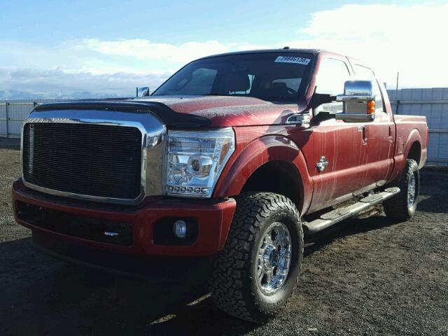 1FT8W3BT3GEA37955 - 2016 FORD F350 SUPER RED photo 2