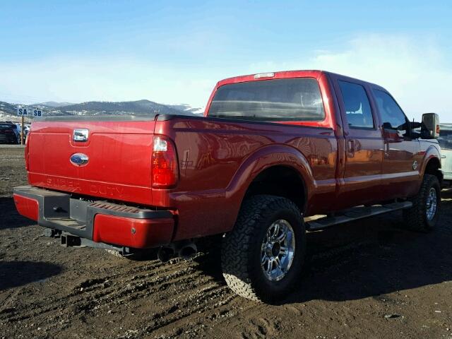 1FT8W3BT3GEA37955 - 2016 FORD F350 SUPER RED photo 4